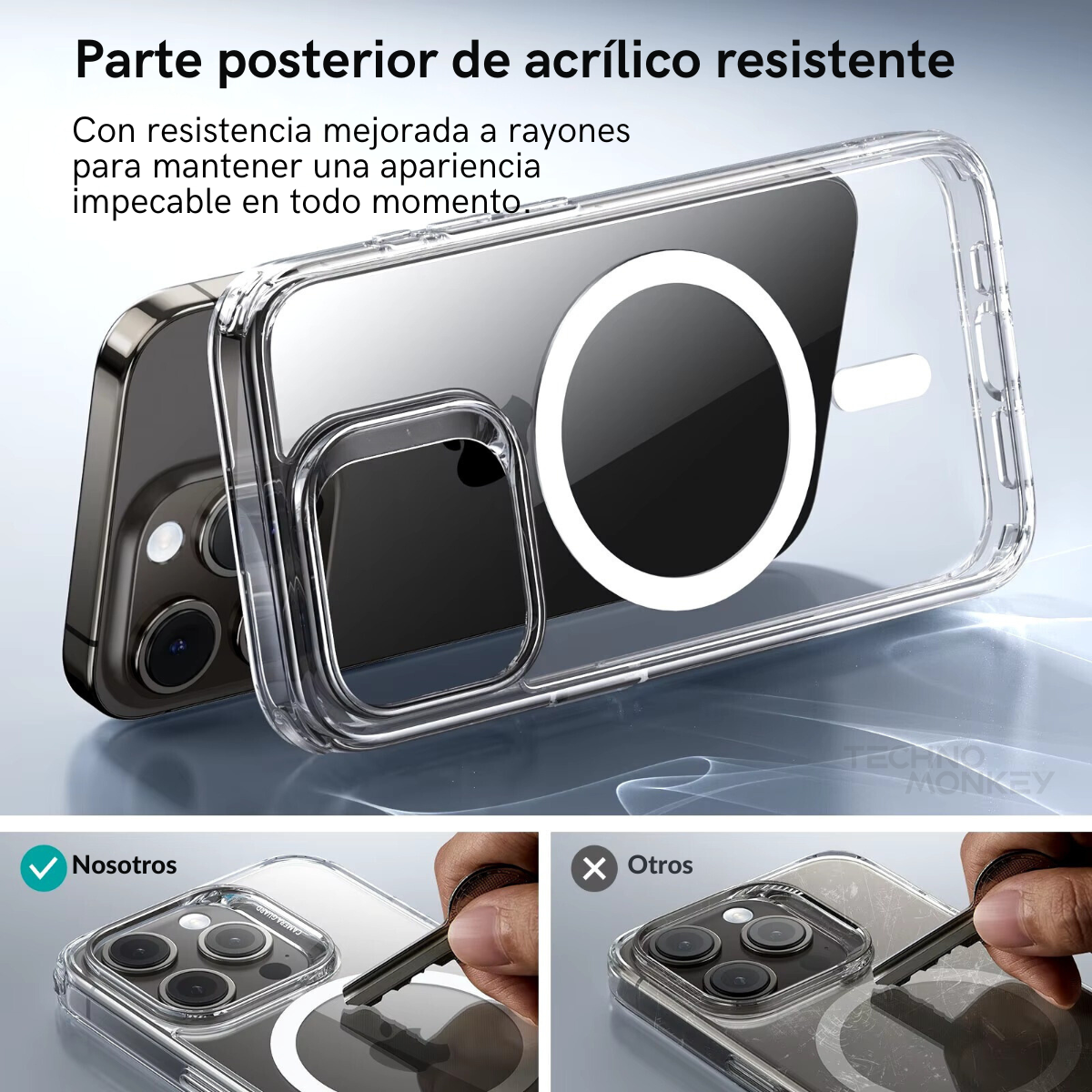 Carcasa MagSafe Transparente IPhone 16/Pro/Max/Plus