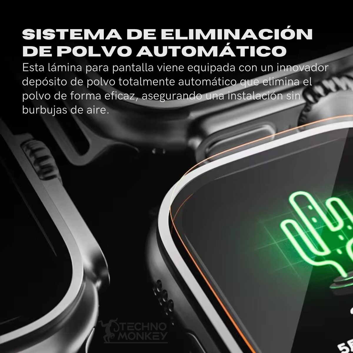 Lamina Vidrio Templado Apple Watch Ultra 1 y 2 +kit Instalación