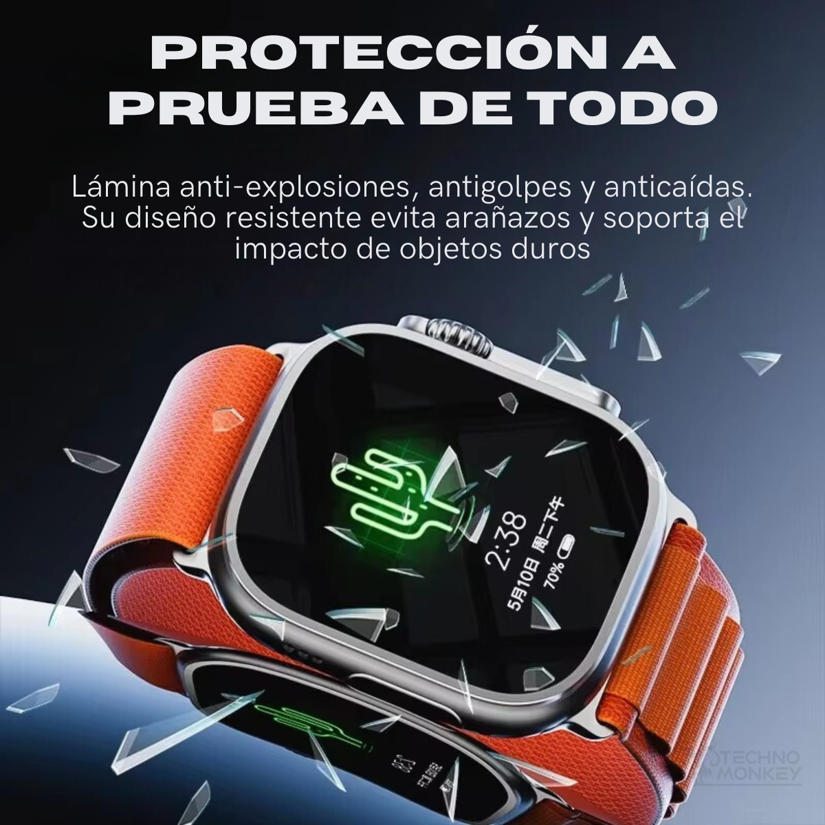 Lamina Vidrio Templado Apple Watch Ultra 1 y 2 +kit Instalación