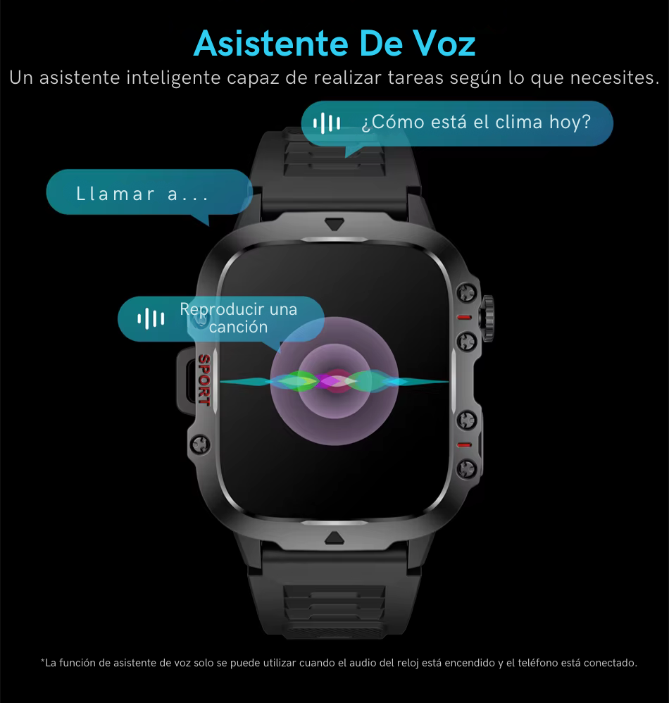 Smartwatch Táctico Militar Bluetooth Reloj Inteligente