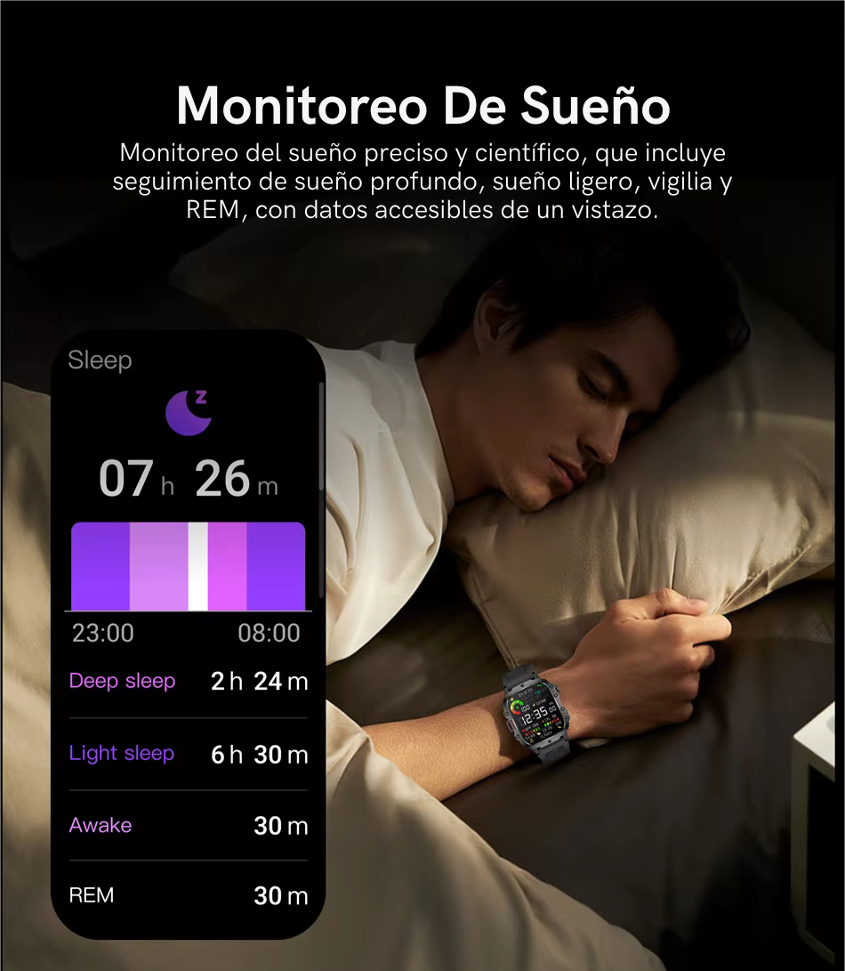 Smartwatch Táctico Militar Bluetooth Reloj Inteligente