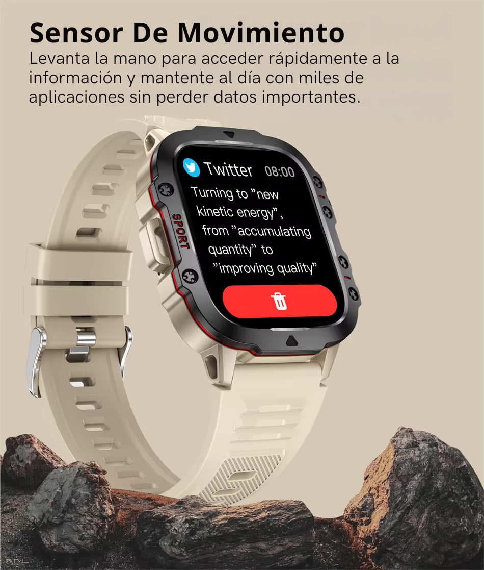 Smartwatch Táctico Militar Bluetooth Reloj Inteligente